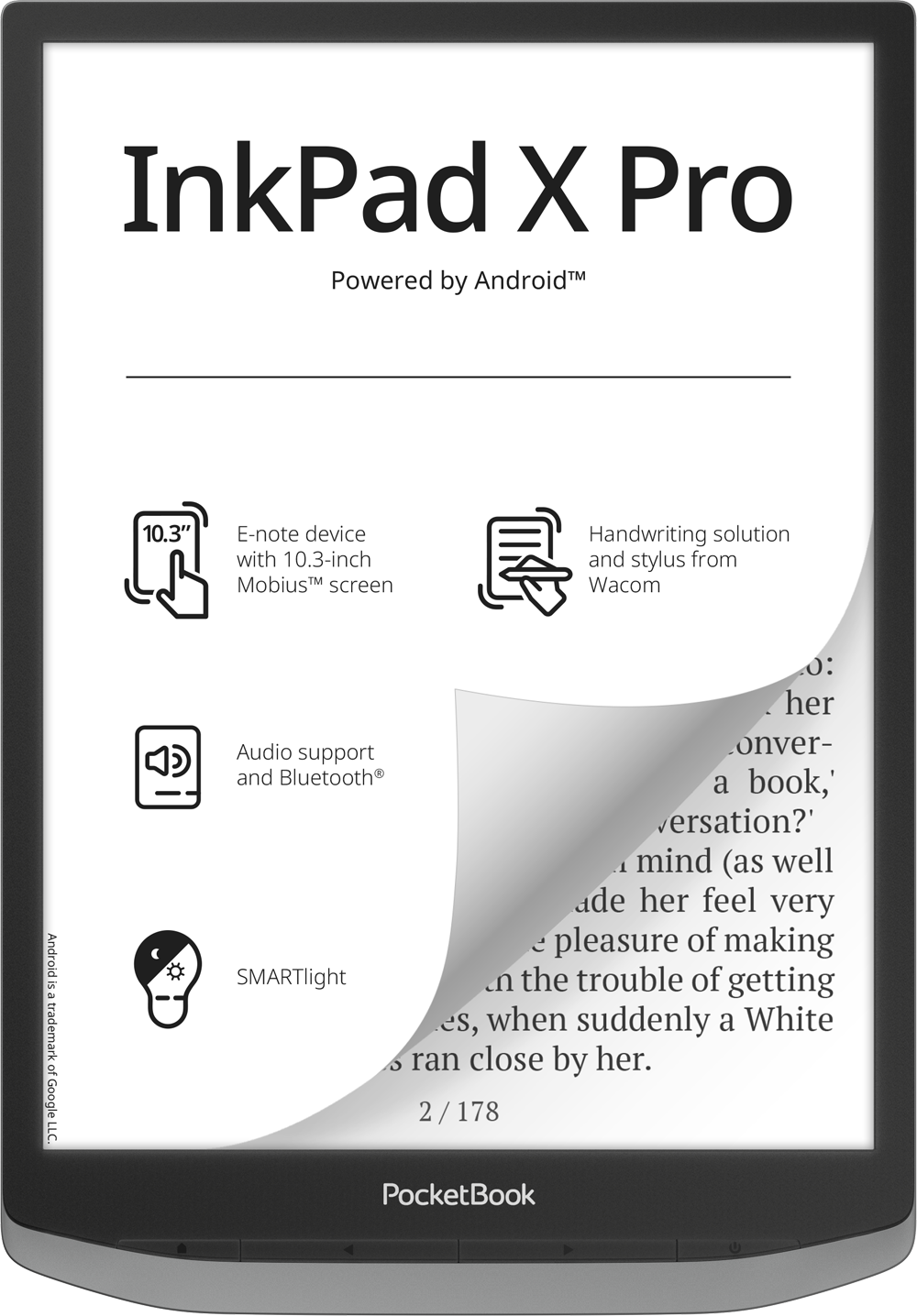 Размер экрана PocketBook InkPad X Pro